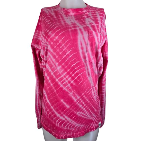 Victoria's Secret PINK Pink Tie Dye Lightweight Long Sleeve T-Shirt Women's S - Picture 1 of 5